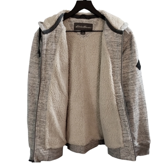 Eddie Bauer Sherpa Lined Zip Up Shacket Size Medium - Picture 9 of 10